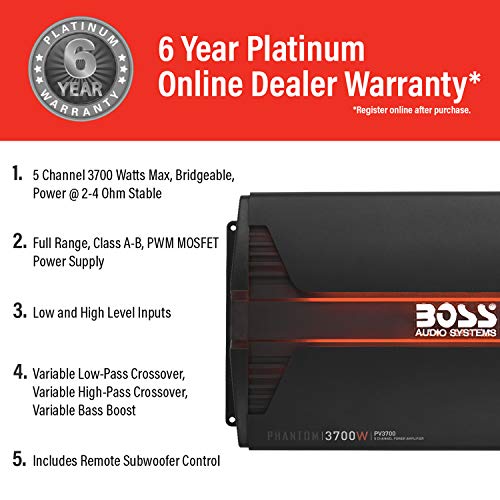 Boss Audio Systems PV3700 5 Channel Car Stereo Amplifier thumb #2
