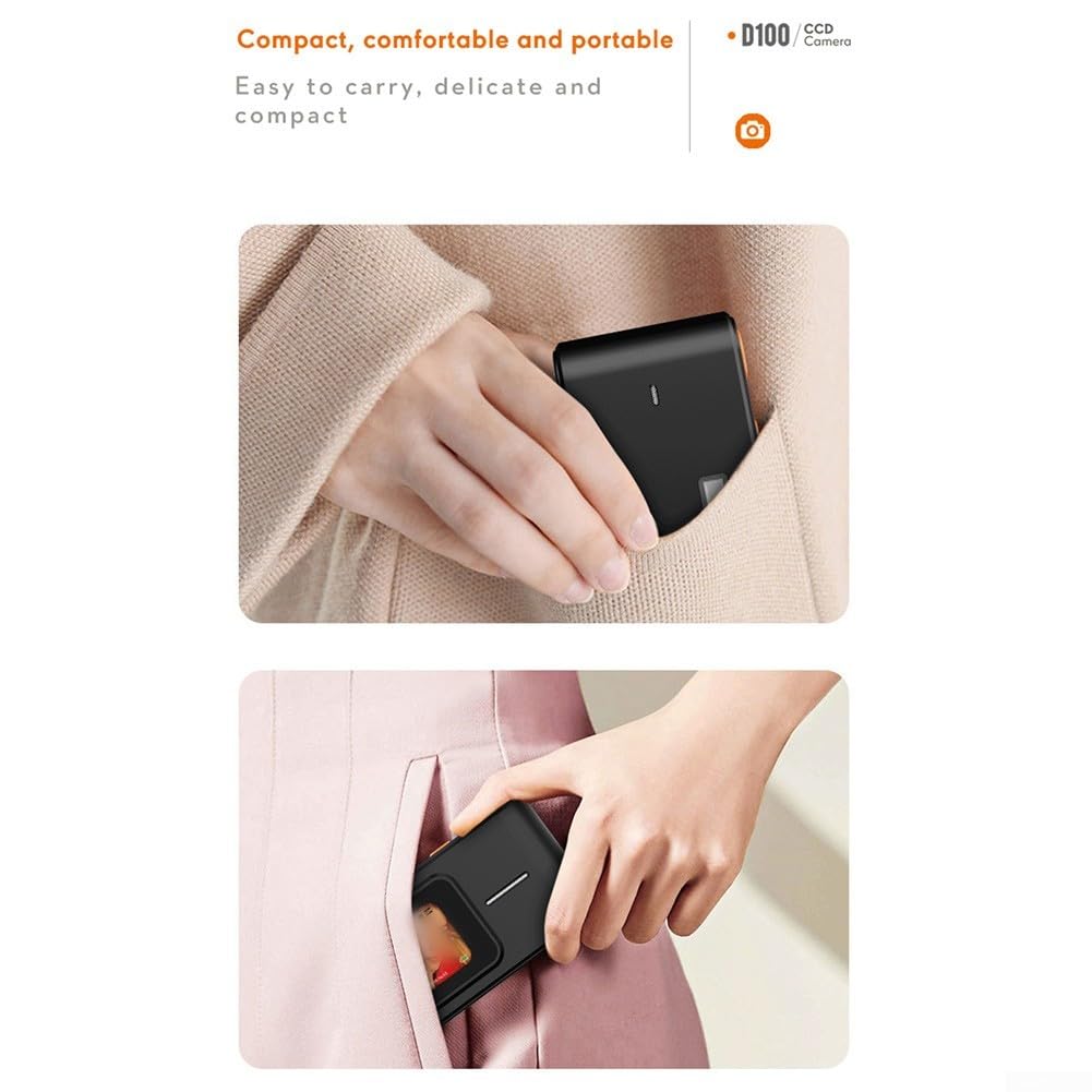 per mini fotocamera digitale 1080P, retro portatile HD 12 MP, Vlog per videocamera per studenti, fotografia di viaggio, fotocamera tascabile (nero)