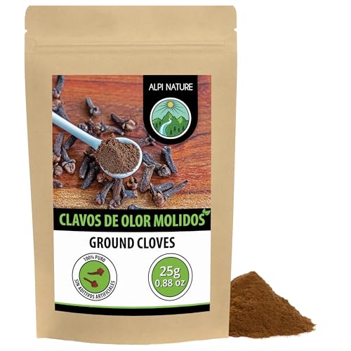 Alpi Nature Clavos de Olor en Polvo 25g, Clavo de Olor Molido para Cocinar y Hornear