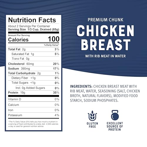 Image of Bumble Bee Chicken Breast with Rib Meat in Water, 10 oz (Pack of 12)