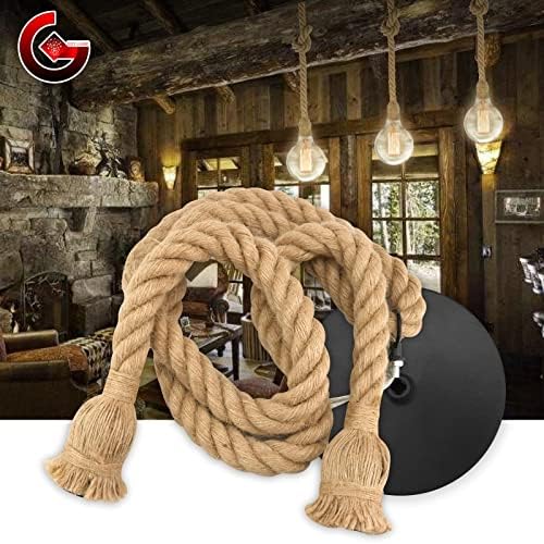 Lighting Accessories E27 Lamp Base Retro Pendant Lights Hemp Rope Pendant Lamp AC85-265V 110V 220V Industrial Lamp Vintage Decor Hanging Lamp (Color : Double Head)