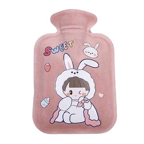 Godfun 湯たんぽ ゆたんぽ お湯入れ 注水式 電気不要 かわいい 柔らか 暖かい ゆたんぽ 水漏れ防止 寒冷対策 疲労緩和 防寒グッズ 手足温め 男女兼用 プレゼント 暖房器具 繰り返し使用可 お湯入れ 保温グッズ Style15-500ml
