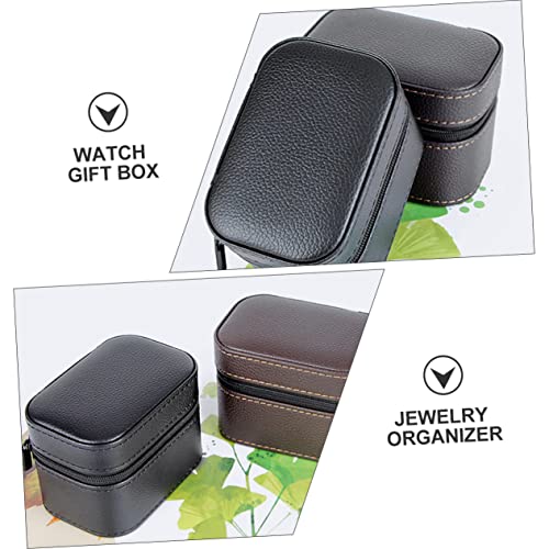 Coffret collection montres compact portable noir pour ranger les bijoux