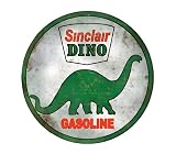 Compatible with VINTAGE DISTRESSED SINCLAIR DINO GAS GASOLINE MOTOR OIL PUMP STICKER DECAL (Size: 5")