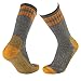 Cerebro Merino Wool Socks for Men, Cushioned Mid-calf Socks Moisture Wicking Men's Hiking Socks for Home, Trekking, Outdoors (4Pairs Yellow+Green+Red+Blue)