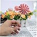 ABOOFAN 20pcs Folding Fan Cake Inserts Creative Decorative Picks for Birthday Wedding Festival Celebrations for Ice and More