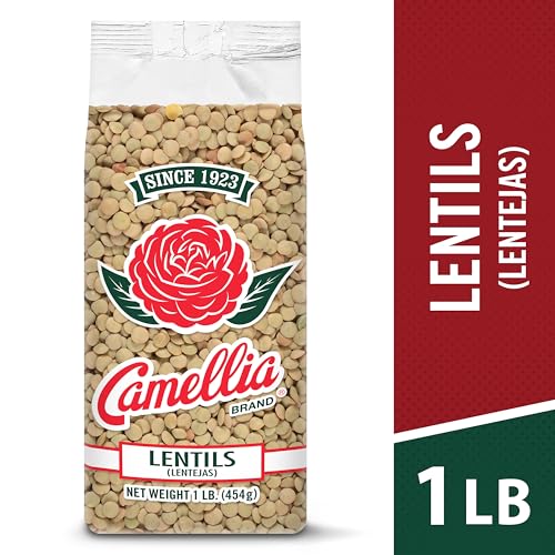 Camellia Brand Dried Lentils – Premium Non-GMO Dry Lentils Peas, High Protein Plant-Based Food for Soups, Stews, Salads, Curries, Beans, Meal Prep, and Healthy Vegetarian & Vegan Cooking, 1 pound (Pack of 2)