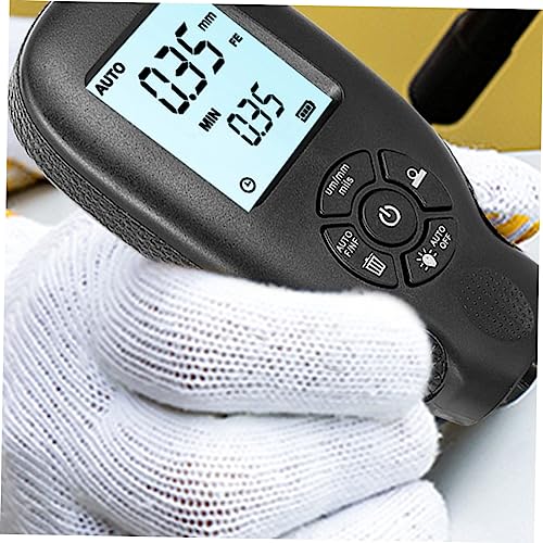 Medidor digital de espesor de recubrimiento para pintura de automóvil, calibre de espesor de pintura, medición precisa, herramienta electrónica negra compacta miniatura 3