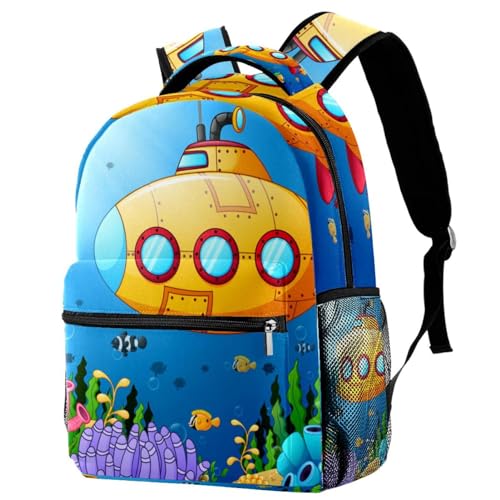 Sac à dos sous-marin multicolore pour l'école et les sorties des ados