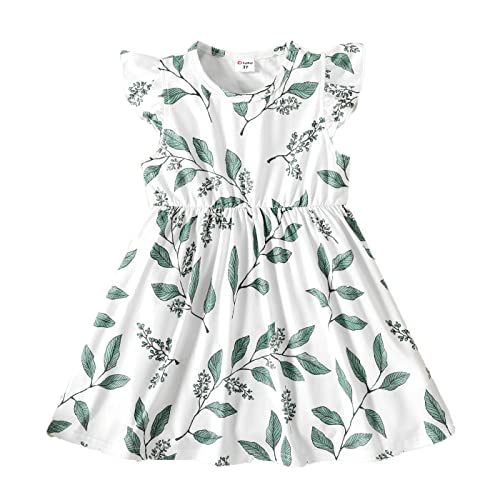 PATPAT Toddler & Baby Girl Dresses: Unicorn Print, Ruffle Sleeve, Dinosaur Skirt for Kids,18-24 Months to 5-6 Years