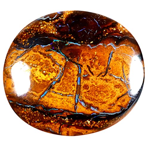 Opale Koroit australienne multicolore 12.86 ct, pierre précieuse brute taillée en poire