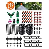 [Amplia Gama de Aplicaciones] - Puede utilizar este sistema de micro-riego para regar fácilmente todas las plantas. Adecuado para jardines, balcones, cestas colgantes, invernaderos, huertos, plantas en macetas, etc.