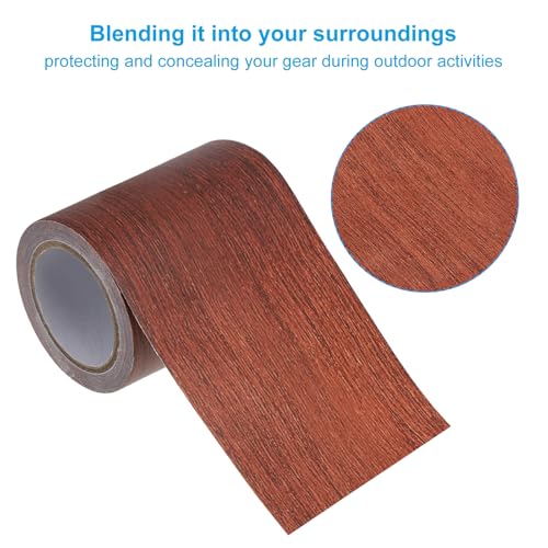 Image of PATIKIL Wood Grain Repair Tape 2.2 inch x15ft,2 Pcs Self Adhesive Realistic Textured Repair Tape Patch for Floor Door Table Cabinets Desk,Light Wine Mahogany
