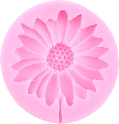 Miniatura 6 de Mujiang Moldes de silicona para fondant, molde de girasol para decoración de pasteles, arcilla polimérica, caramelo, pasta de goma de mascar, juego