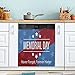 Memorial Day USA Stati Uniti Lavastoviglie Coperchio Del Pannello Frigorifero Decalcomania Deco per Armadio Cucina Lavanderia Camera Regalo 58,4 x 66 cm