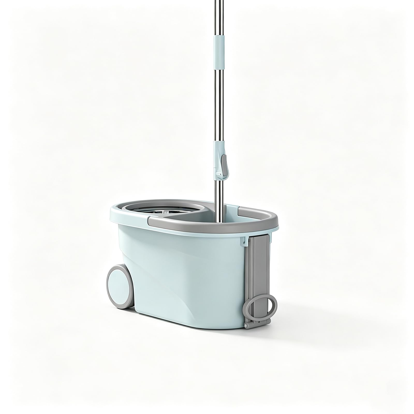 Trapeador Giratorio y Cubo con escurridor Manos Libres, trapeador