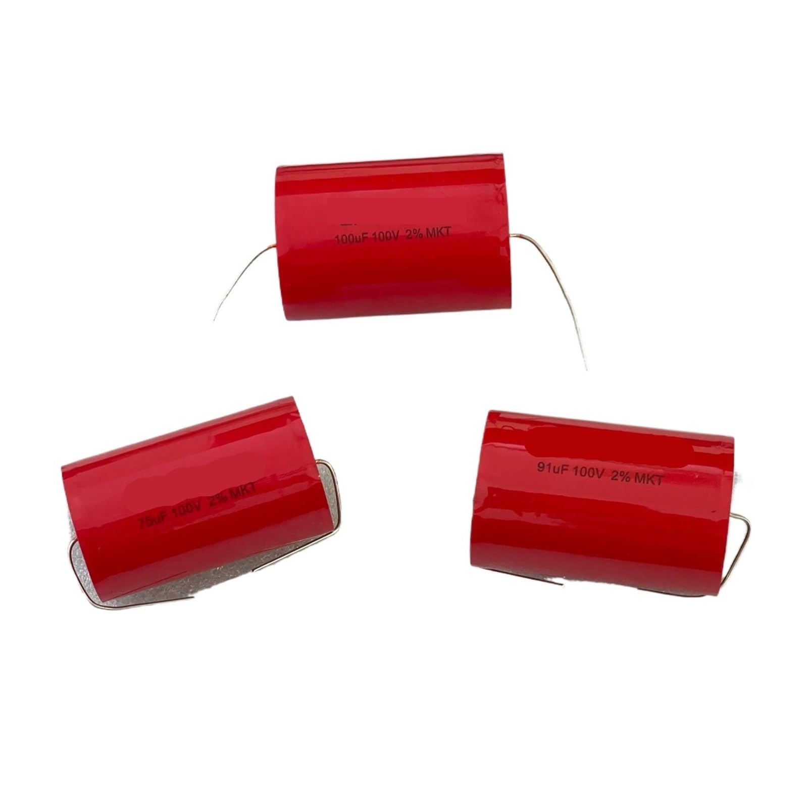BALYDLUL 1pcs 75UF 91UF 100UF 100V Copper Foot Crossover Capacitors(100uf)