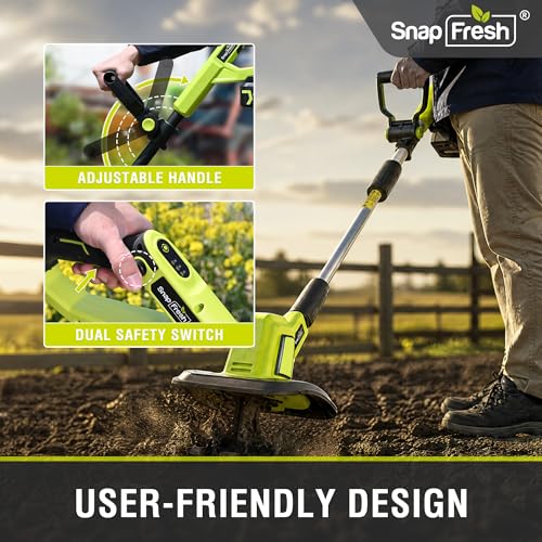 SnapFresh 20V Cordless Tiller Cultivator with 4.0Ah Battery 3-Speed Control by SnapFresh - Used condition - Image 9