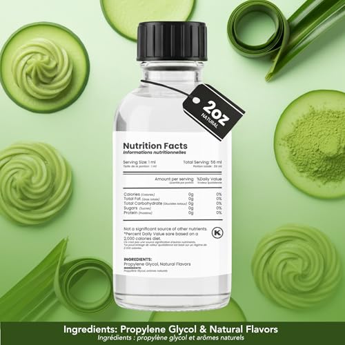 Image of Dolce Flav Pandan Extract, Water Soluble - 2 oz | Southeast Asian Flavoring for Baking, Desserts, Beverages & Syrups - Sugar Free, Kosher, Allergen Free