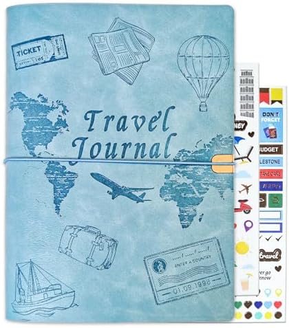 Travel Journal for Women Men and Couples, Leather Travel Notebook...