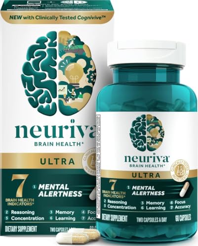 NEURIVA Ultra Brain Supplements for Memory and Focus, Phosphatidylserine, Cognivive,
