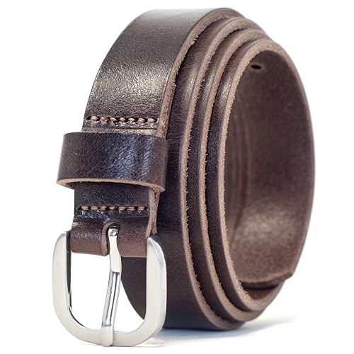 Ashford Ridge Women's Italian Leather Belt – Genuine Full Grain Leather, Stylish & Durable Belt for Jeans and Dresses, 25mm Real Leather Belt in Black, Brown and Tan