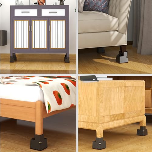 Elevadores de mesa ajustables y resistentes para sofás y camas, pack de 4 5
