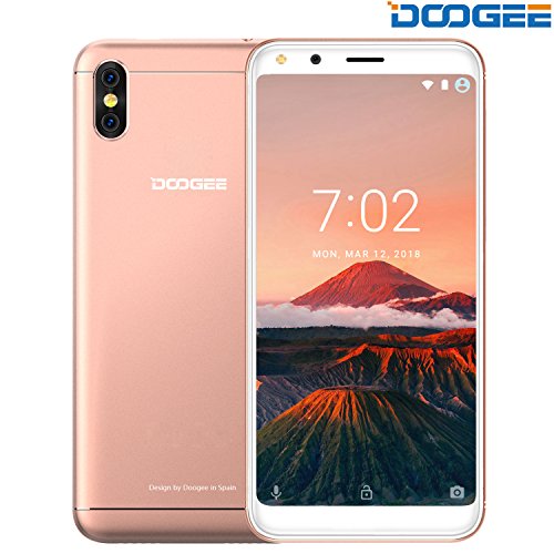 DOOGEE X53, 3G Unlocked Phones 5.3’’ 18:9 Ratio Full-View Display - Cell Phones Unlocked Android 7.0 Dual SIM Quad Core 1.3GHz - 1GB RAM + 16GB ROM - Dual 5MP Camera - GSM Unlocked Smartphones - Gold