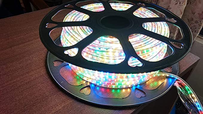 Image of RSCT 15 Meter LED Rope Light Pipe Light Waterproof1 Adapter, Decorative Light, Festival, Ceiling Light, Home, Office, Diwali, Eid & Christmas Decoration, Stage Decoration & Room (Multicolor) RSCT-003