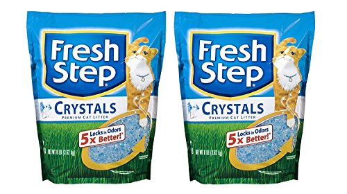 Fresh Step Cat Litter Lightweight 10-Day Odor Control Dust-Free Crystals 2-8lb Bags (16lb Total)