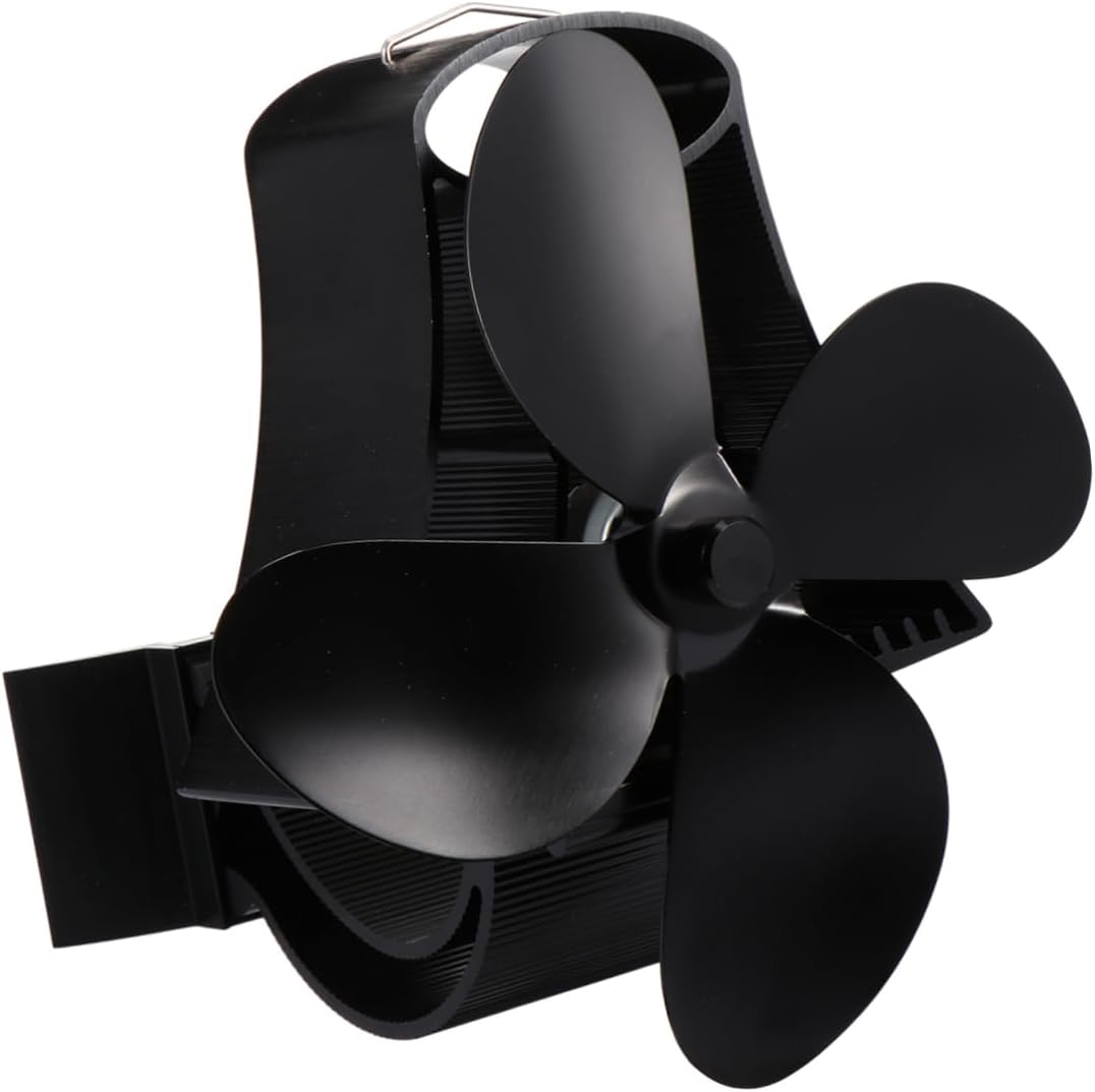 1pc Powered Thermal Fan with Blades Fireplace Fan Silent for Efficient Warm Air Distribution - Design for Use