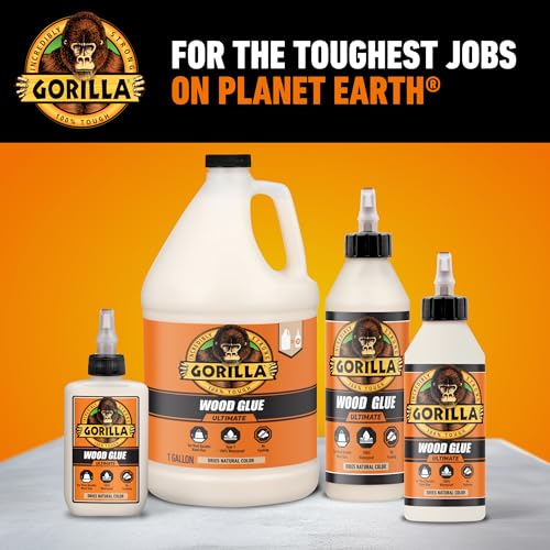 Gorilla Wood Glue Ultimate, Natural Color, 1 Gal Bottle, Waterproof - image 8