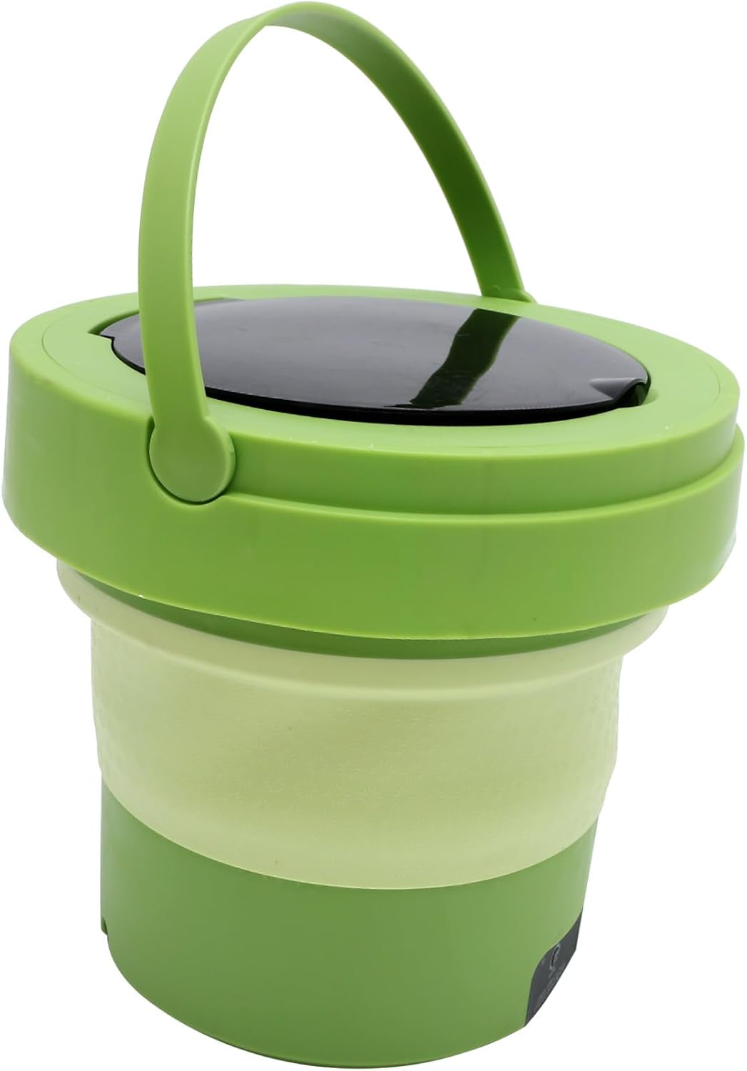 Portable 6l Mini Portable Washing Machine with Folding Tub, Spin and Drain Function, Green Compact Washer for Camping, Dorms, and Apartments, US Plug Ac110v