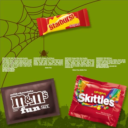 M&M'S, SNICKERS, SKITTLES & STARBURST Halloween Candt Assorted Chocolate Candy Variety Pack, Fun Size Halloween Candies for Party Favors, Trick or Treat and More, 40 Ct Bulk Bag - image 7
