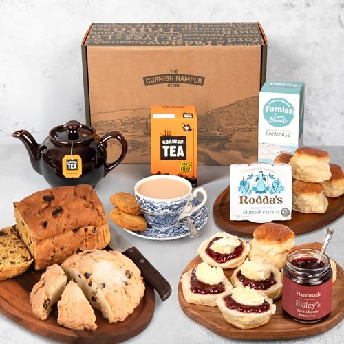 Luxury Afternoon Tea Hamper | Cream Tea, Scones, Saffron Cake, Go...