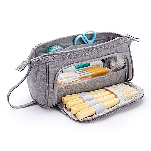 Preisvergleich Produktbild KALIDI Federmäppchen Unisex Große Kapazität Mäppchen Bleistifttasche Halter Stiftetasche Federtasche Stifthalter Stiftemappe Make-up Tasche mit HalterSchreibwaren Veranstalter für Schule & Büro Damen