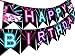 Roller Skating Glow Rainbow Happy Birthday Banner Pennant - Roller Skating Party Supplies - Roller Skating Party Decorations - Glow