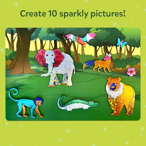 Image of Skillmatics Foil Fun - Animals Mega Pack, No Mess Art for Kids, Craft Kits & Supplies, DIY Creative Activity, Travel Toys, Gifts for Boys & Girls Ages 4, 5, 6, 7, 8, 9, Travel Toys