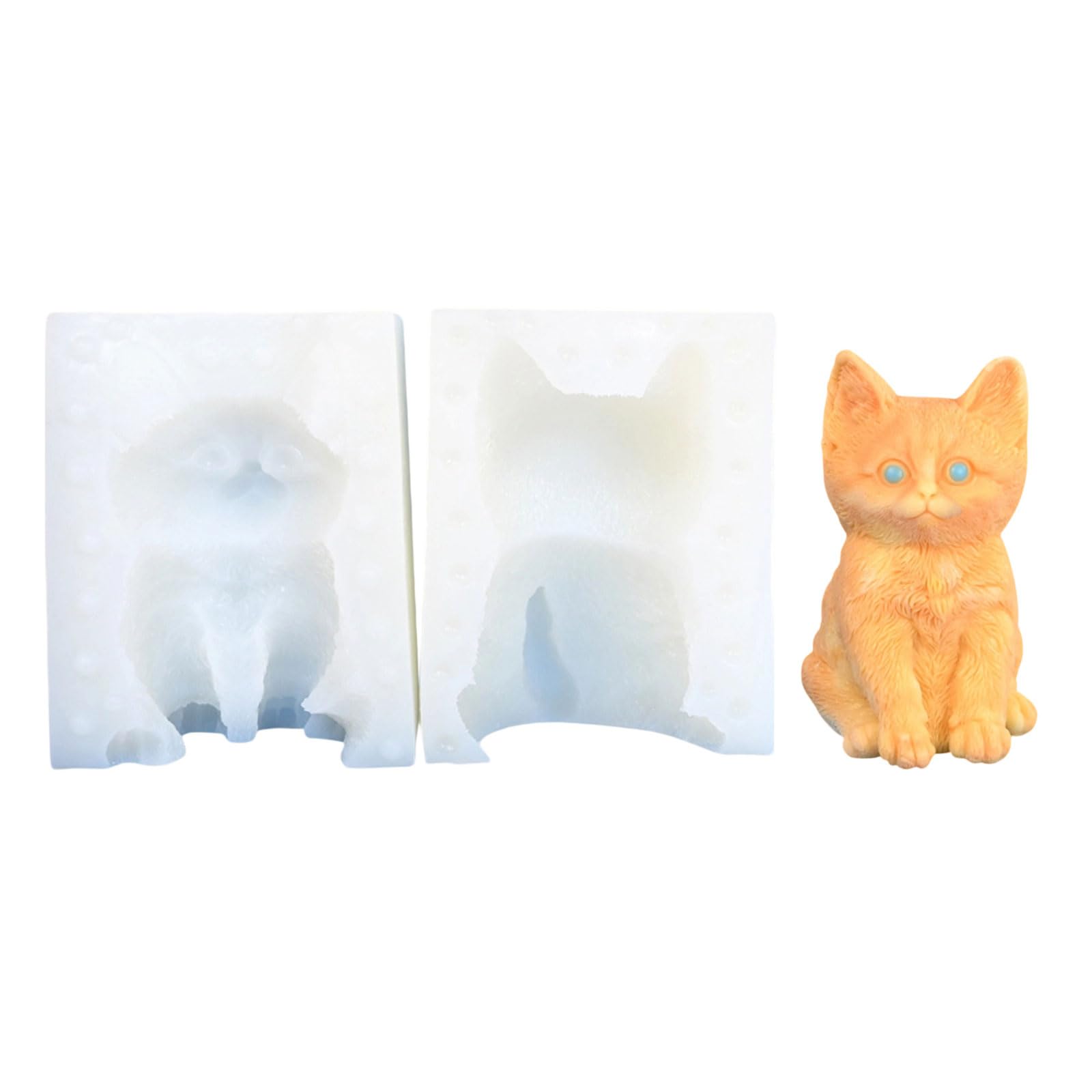 Molde de silicona de gatito, resina epoxi, decoración del hogar, fácil liberación, fabricación de jabón, molde de silicona de animales pequeños