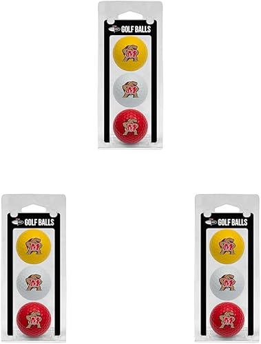 Vista 37 de Team Golf NCAA - Pelotas de golf de tamaño reglamentario, paquete de 3, impresión duradera del equipo a todo color varios colores del equipo.