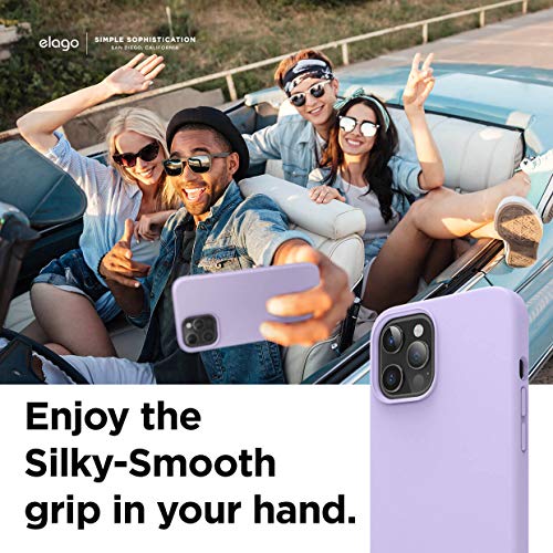 Image of elago Compatible with iPhone 12 Pro Max Case, Liquid Silicone Case for iPhone 12 Pro Max 6.7 Inch [Lavender] - Full Body Protection (Screen & Camera Protection)