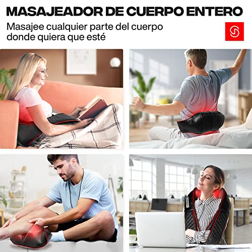 Essy Masajeador Cervical y Espalda Masajeador de Cuello y Hombros Maseajor Cervical y Espalda Masaje Cervical Shiatsu Masajes Espalda Cervicales (EU plug) - imagen 3