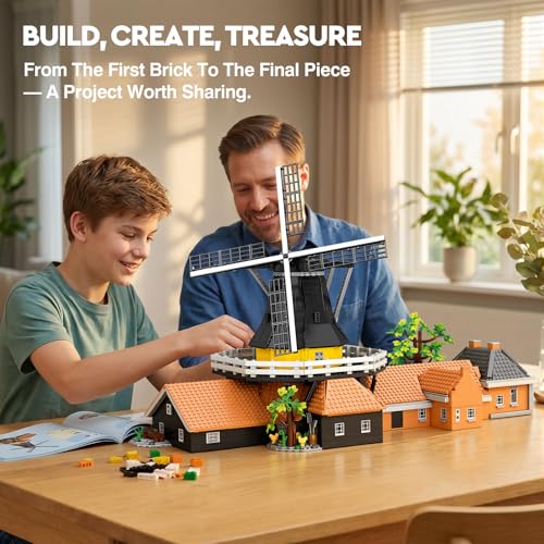Reobrix Dutch Windmill Building Set for Adults, 4801-Piece Model Kit by Reobrix - Used condition - Image 6