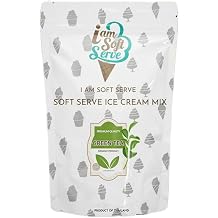 I Am Soft Serve Ice Cream Powder Mix, Low Sweetness, Low Fat Formula, Easy Cold Water Mixing, Smooth Texture, Makes Approx. 40 Cones, 1kg Matcha Green Tea