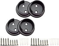 Vista 31 de QCAA Juego de soportes de barra de armario de latón macizo extra resistente, 1-1/2 pulgadas, con tornillos de acero inoxidable, blanco, 4 pares