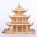 Yavso Puzzle in legno 3D, 125 pezzi fai da te con architettura antica Yueyang Tower, puzzle in legno meccanico, kit di modellismo di pensiero giocattolo regalo per bambini e adulti