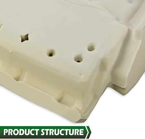 Miniatura 7 de GRAND ORANGE Cojín de asiento inferior compatible con Ford F150 2015-2016 asiento de cubo izquierdo lado del conductor, espuma negra FL3Z15632A23A