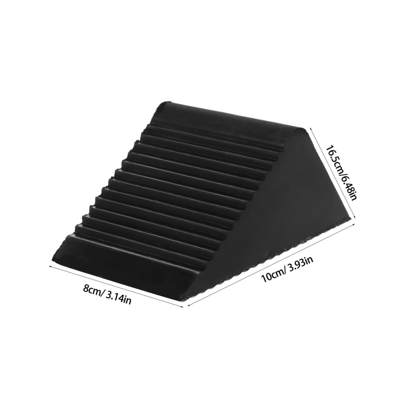 Mikinona Heavy Duty Rubber Wheel Chocks Slip Triangular Vehicle Stabilizers for Trailers Rvs and Trucks Durable Weather Resistant Non Moving Wheel Stoppers