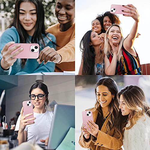 Image of MIDOS Back Cover Compatible with iPhone 14 Plus Case Liquid Silicone Full Protection Shock Proof Back Cover for iPhone 14 Plus (2022) 6.7 inch (Pink)