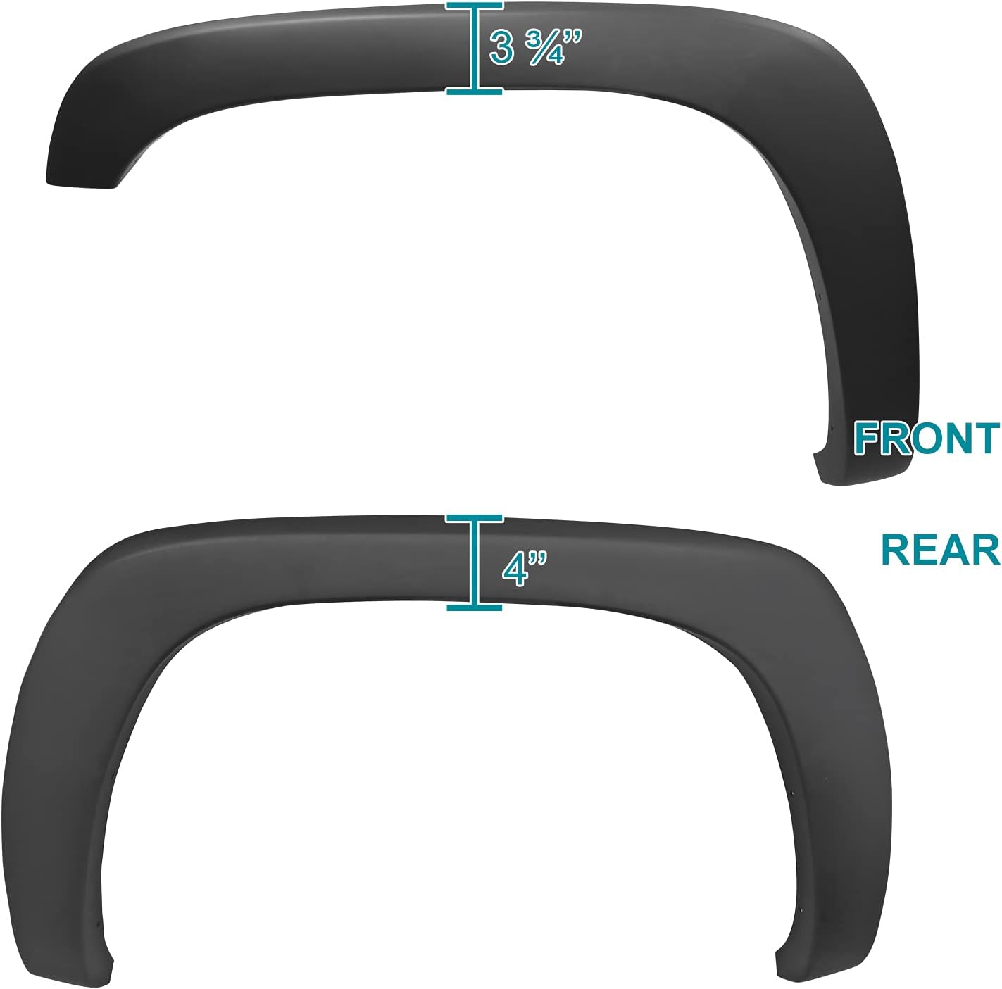 Rear Factory Style Fender Flares for 19992007 Chevy Silverado GMC Sierra SpecD Tuning 4PC